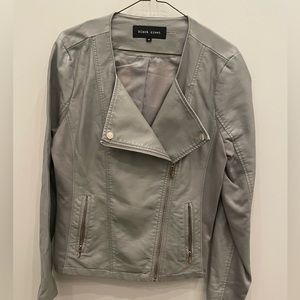 Grey faux leather jacket